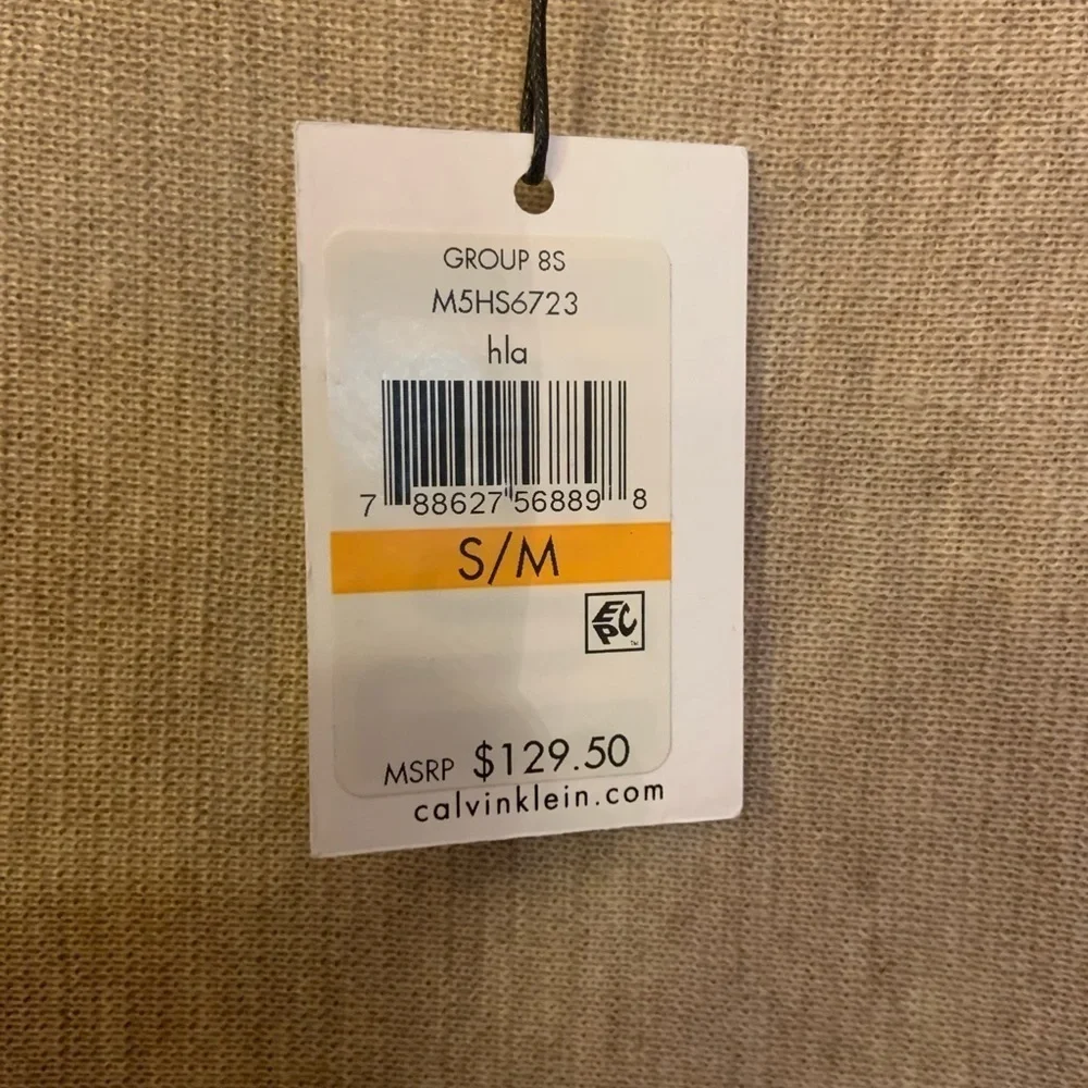 Calvin Klein Women's Diagonal Seam Cape Heather Latte Sweater SM/MD